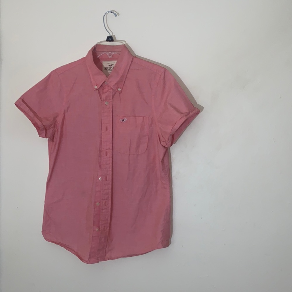 Hollister Mens short sleeve button down shirt size medium